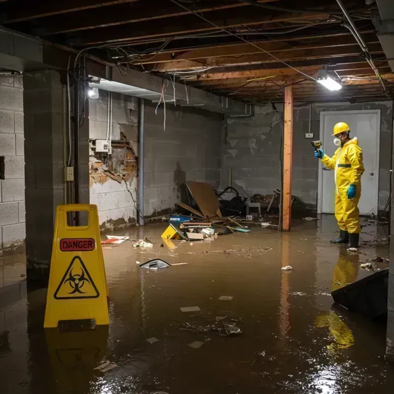 Flooded Basement Electrical Hazard in Livingston County, MO Property