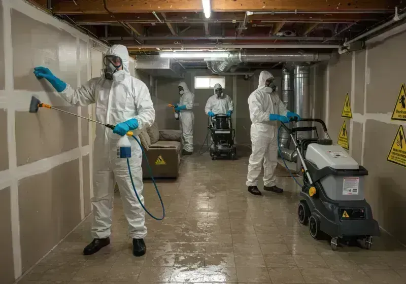 Basement Moisture Removal and Structural Drying process in Livingston County, MO